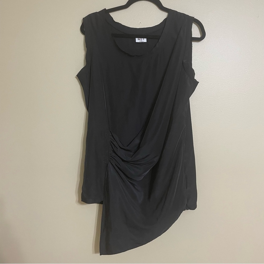 Planet by Lauren‎ G Womens Silk Relaxed Top Sz 2 10-14
